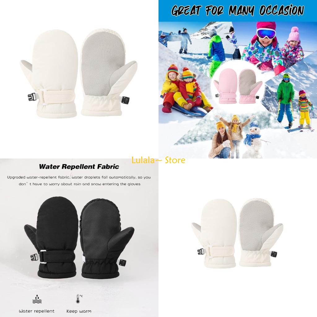 Snow Glove Insulated - Y4QA 寒い天候用スキーグローブ、強化ステッチ、伸縮性のある安全な固定、赤ちゃん用