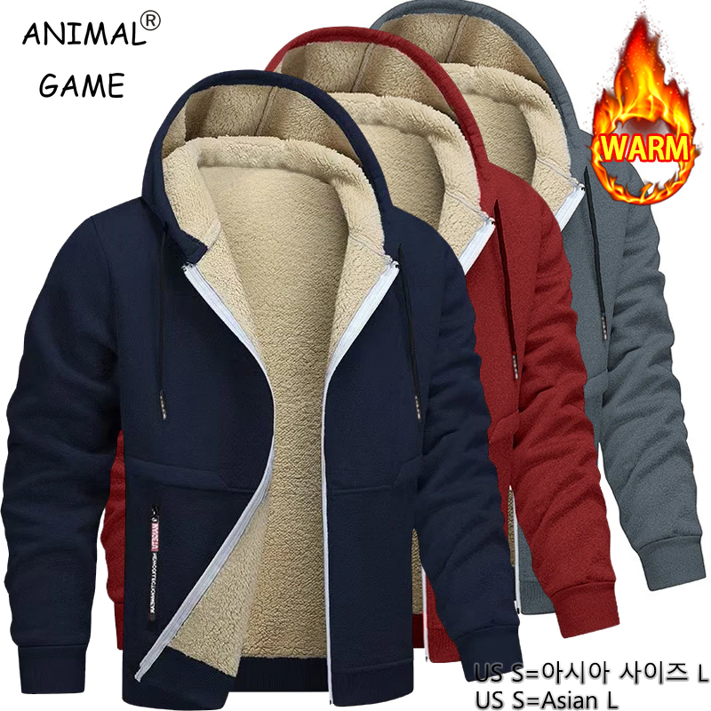 アニマルゲームメンズカジュアルフード付きメンズフリーススウェ - Sherpa Hoodie Fleece のレビューと価格