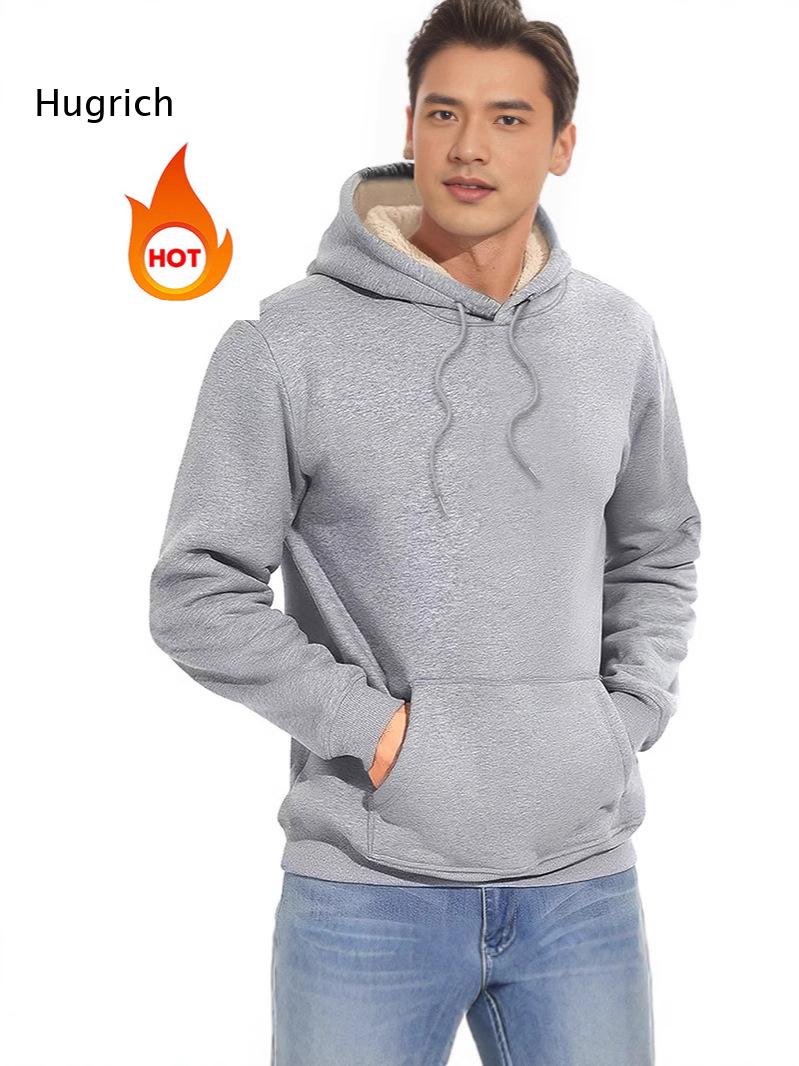 メンズ シェルパ裏地付きフーディー ドローストリング カンガ - Sherpa Hoodie Fleece のレビューと価格
