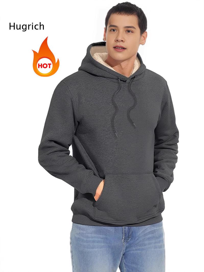 メンズ シェルパ裏地付きフーディー ドローストリング カンガ - Sherpa Hoodie Fleece のレビューと価格