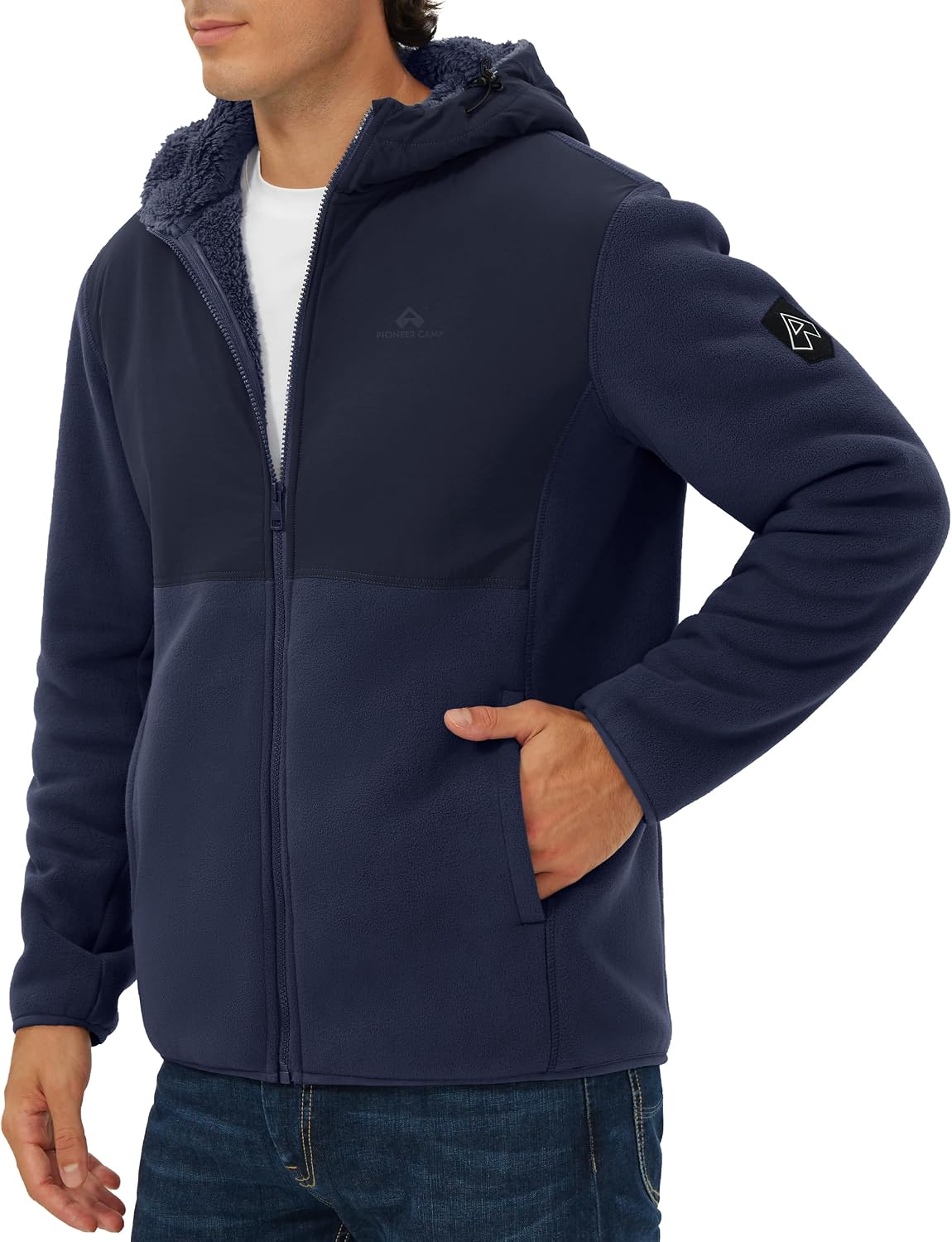 パイオニアキャンプ メンズ ポーラーフリースジャケット シェ - Sherpa Hoodie Fleece のレビューと価格