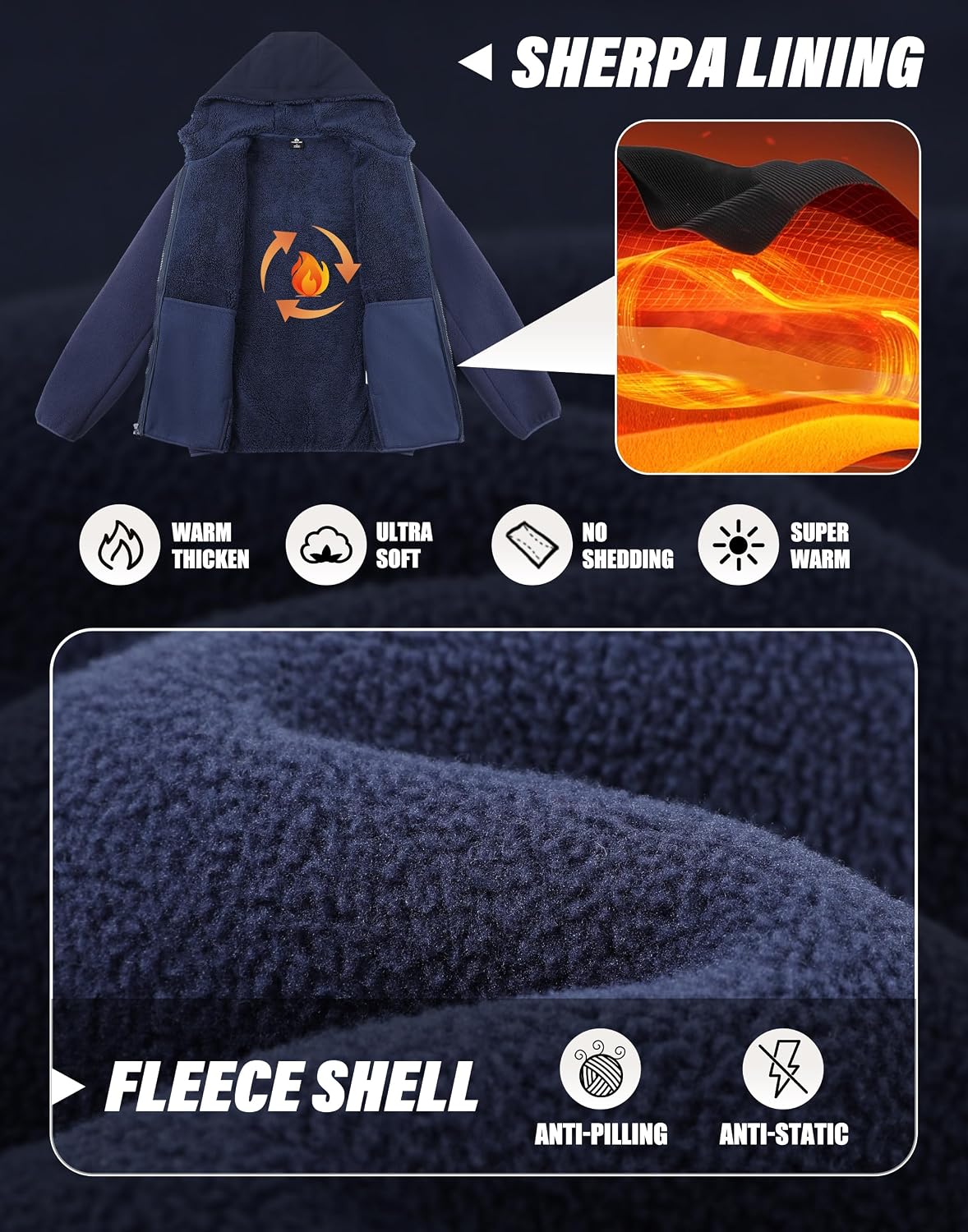 パイオニアキャンプ メンズ ポーラーフリースジャケット シェ - Sherpa Hoodie Fleece のレビューと価格