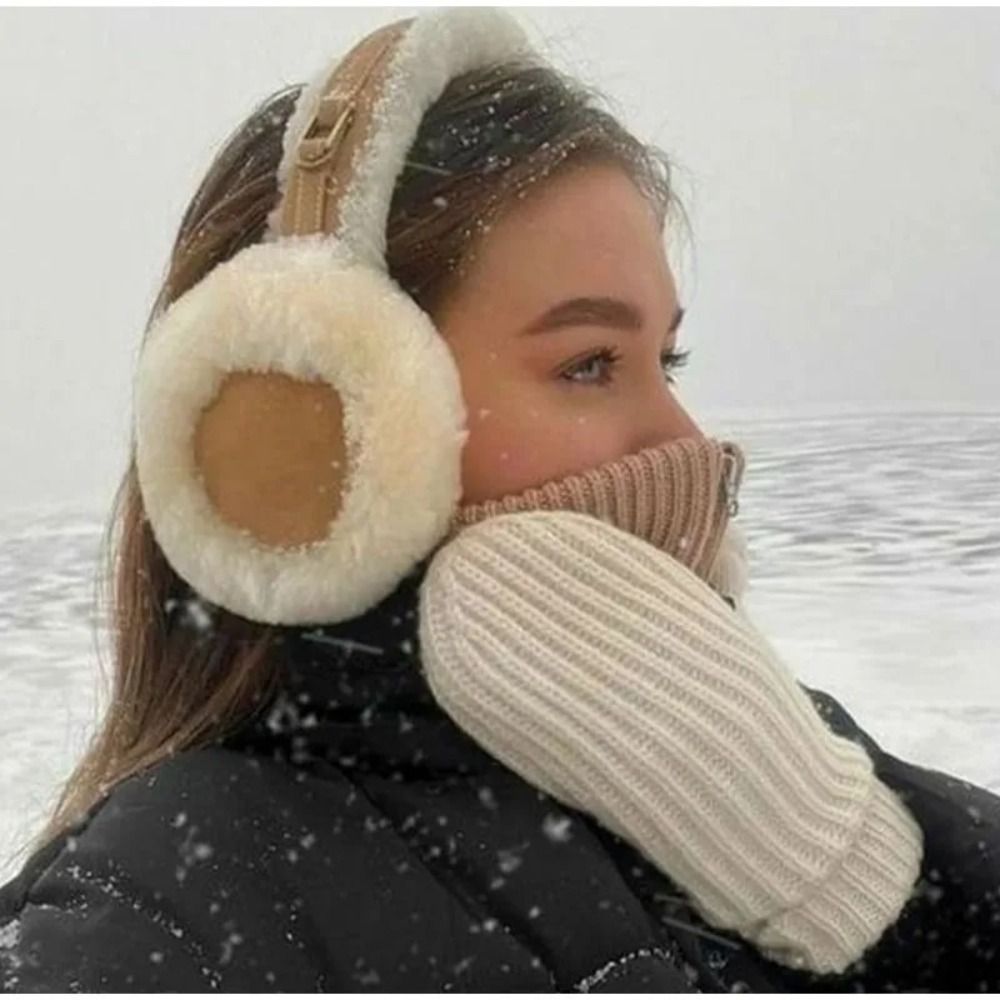 男性と女性のためのぬいぐるみイヤーマフ、折りたたみ式イヤーカ - Earmuffs Foldable のレビューと価格